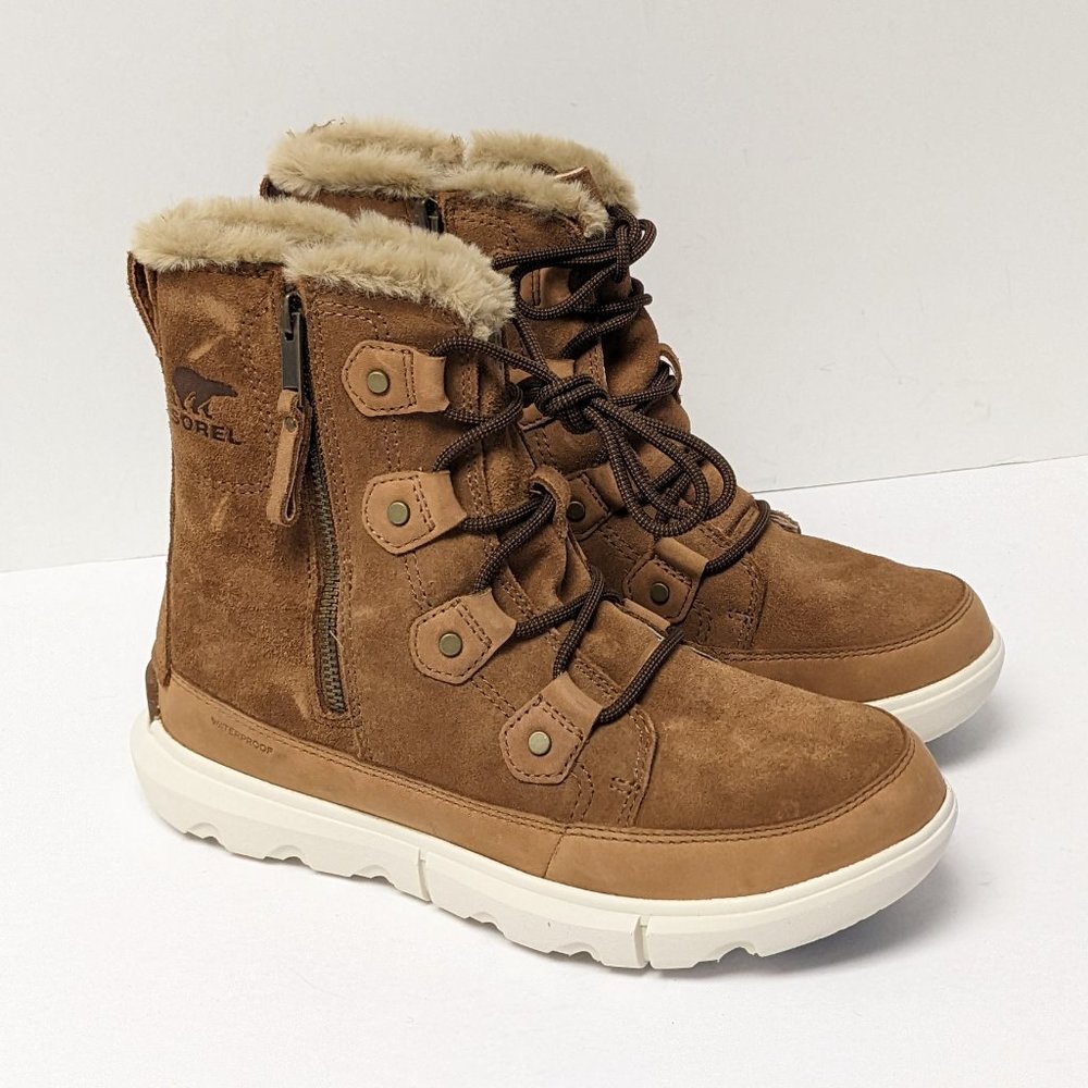 Sorel Explorer II Joan Dual Zip Waterproof Winter Boots, Brown, Women's 8.5 M